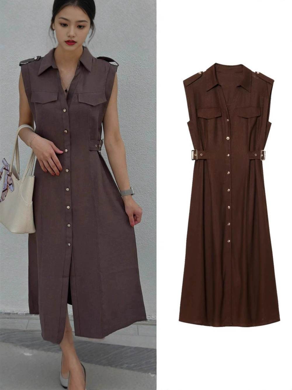 American Summer Style Fashion Midi Dress